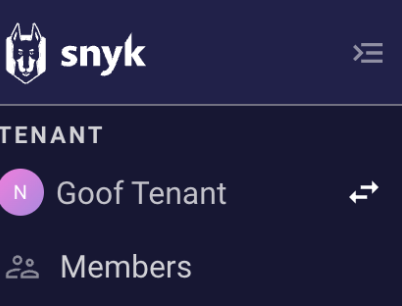 Members page option in the Tenant menu