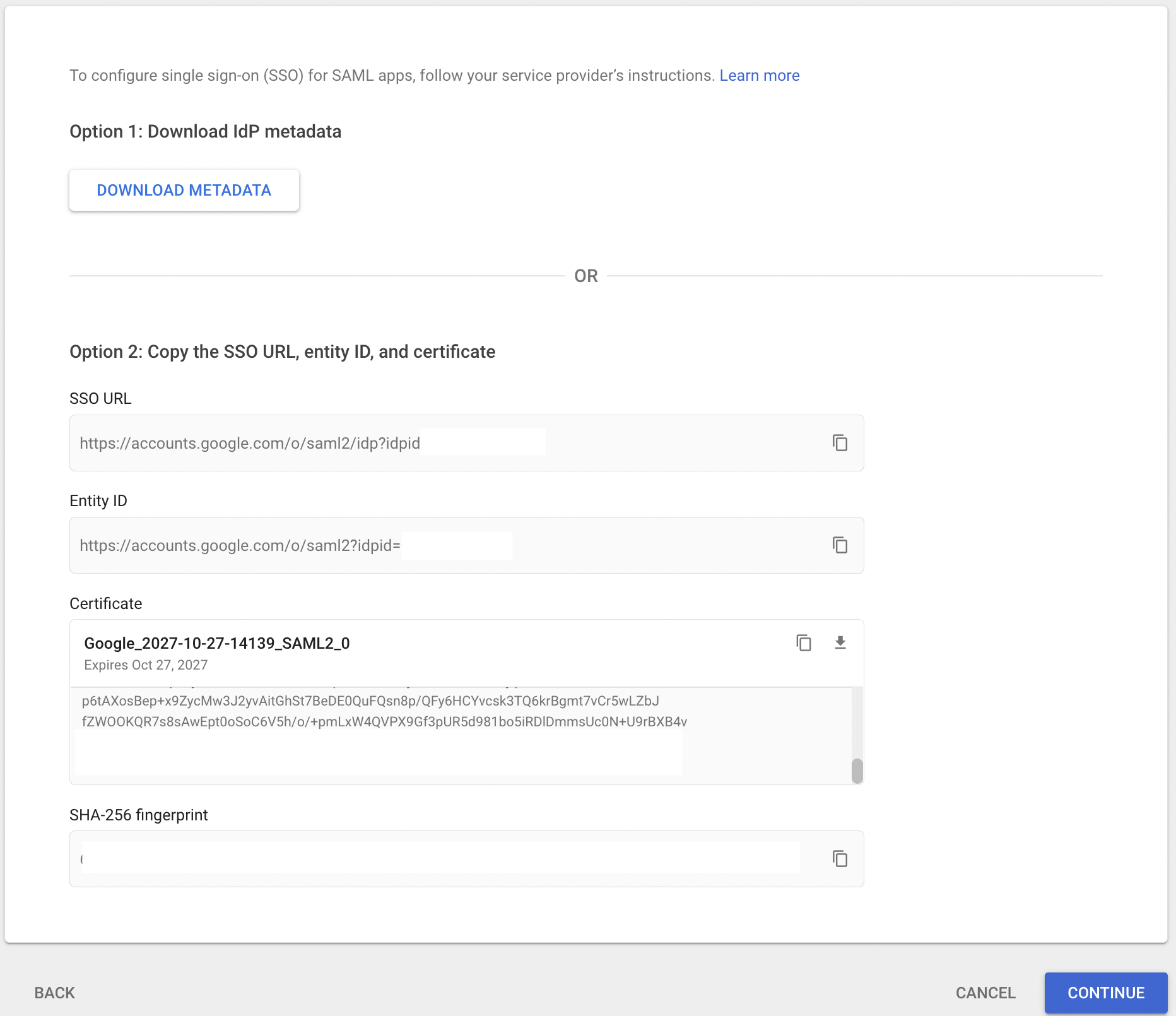 Download signing certificate