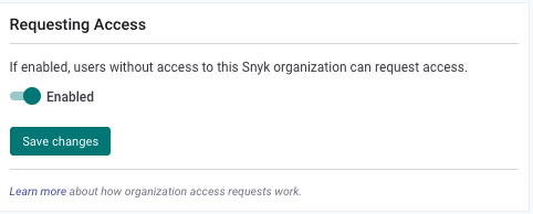 Request Access setting