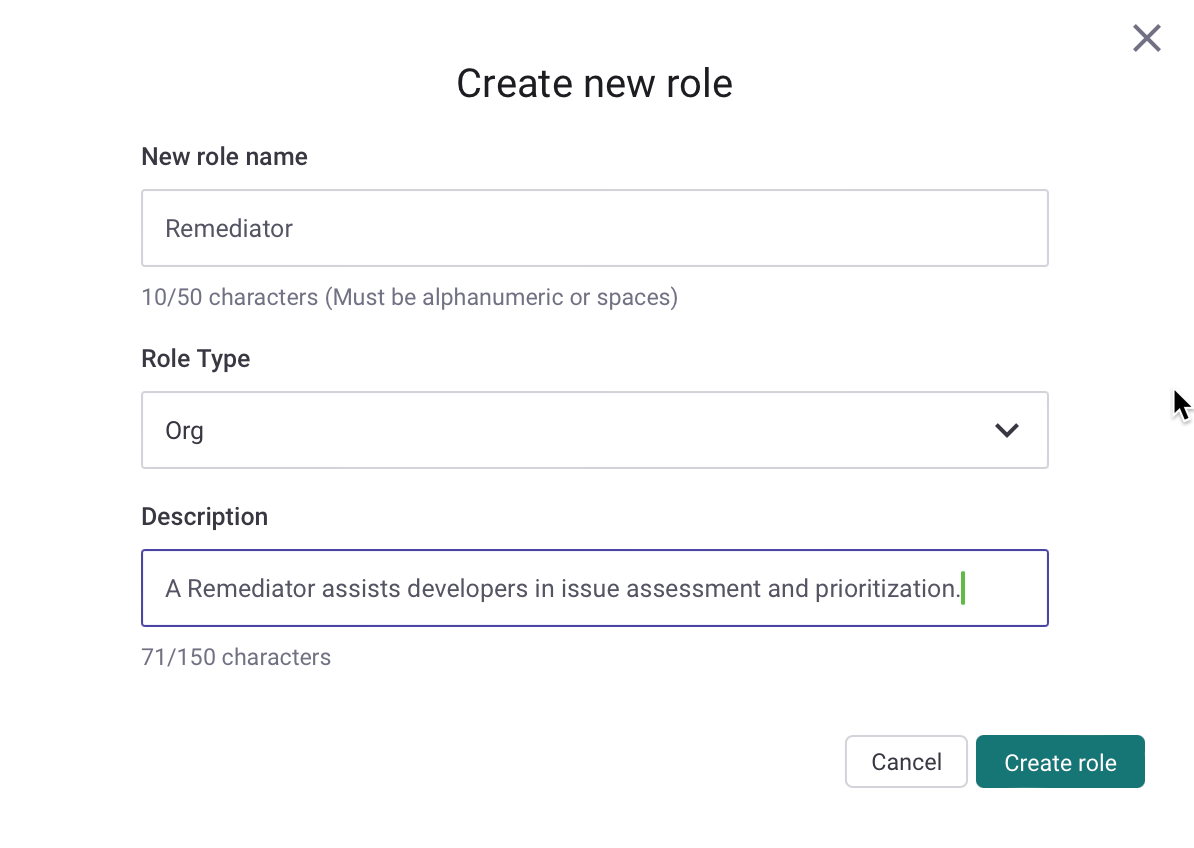 Create a custom Organization-level role
